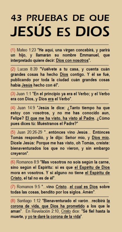 43 Proofs That Jesus is God (SPANISH)
