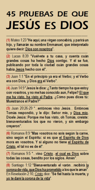 45 Proofs That Jesus is God (SPANISH)
