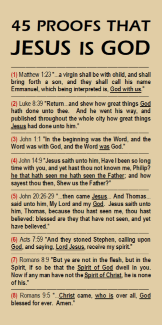 45 Proofs That Jesus Is God (ENGLISH)