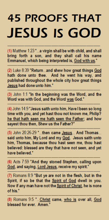 45 Proofs That Jesus Is God (ENGLISH)